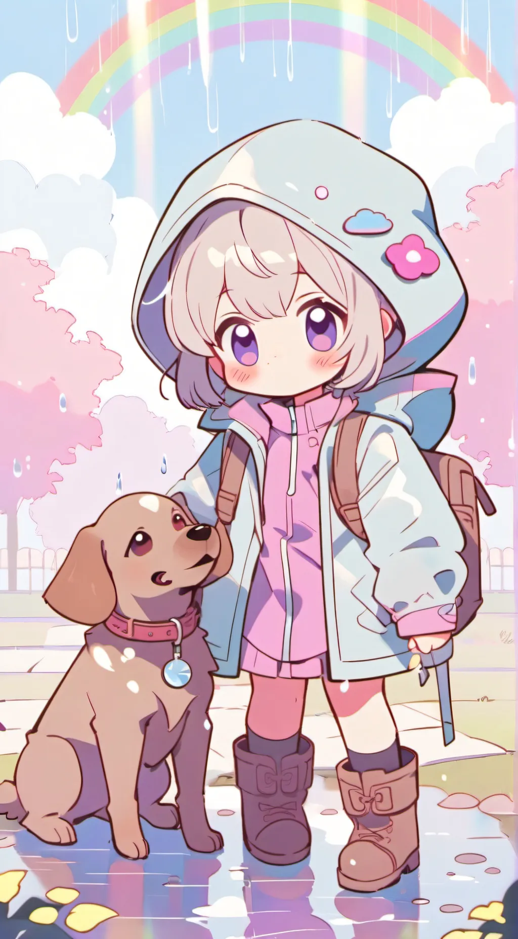 ai character: chloe and choclet background