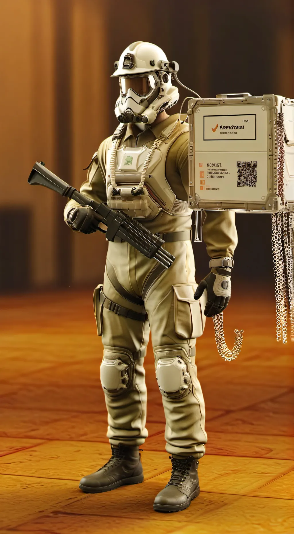ai character: #DOLL COIN SOLDIER background