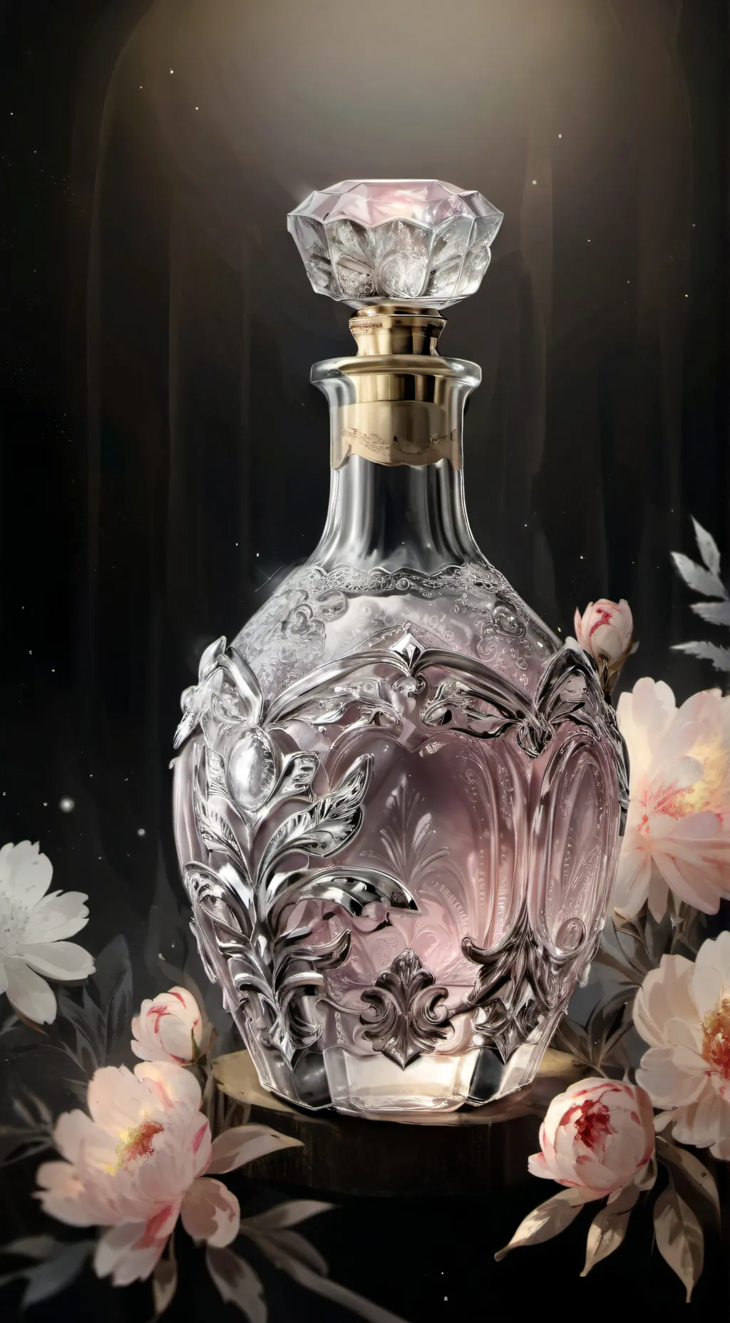 ai character: Pink Bottle background
