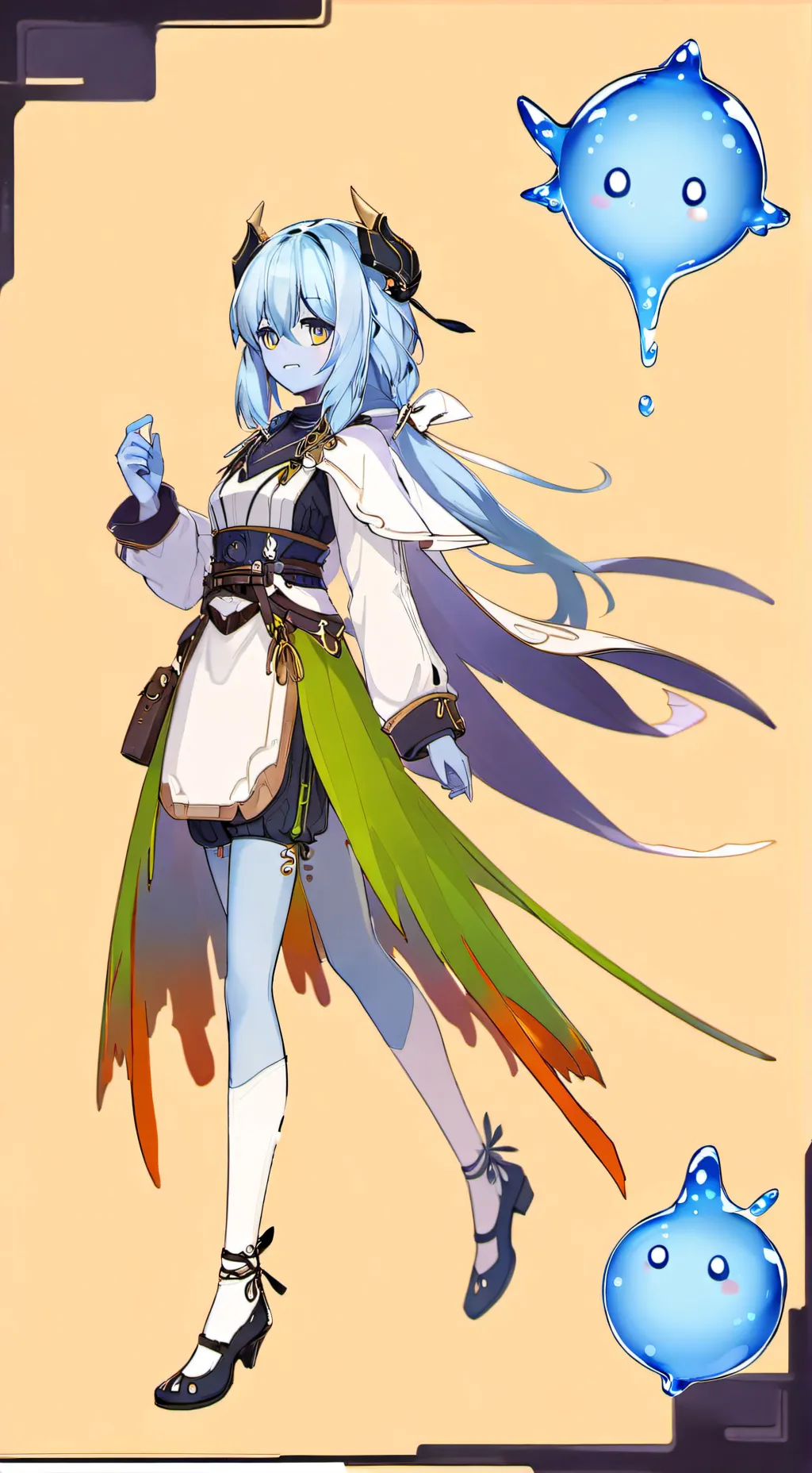 ai character: Slime girl tf tg  background