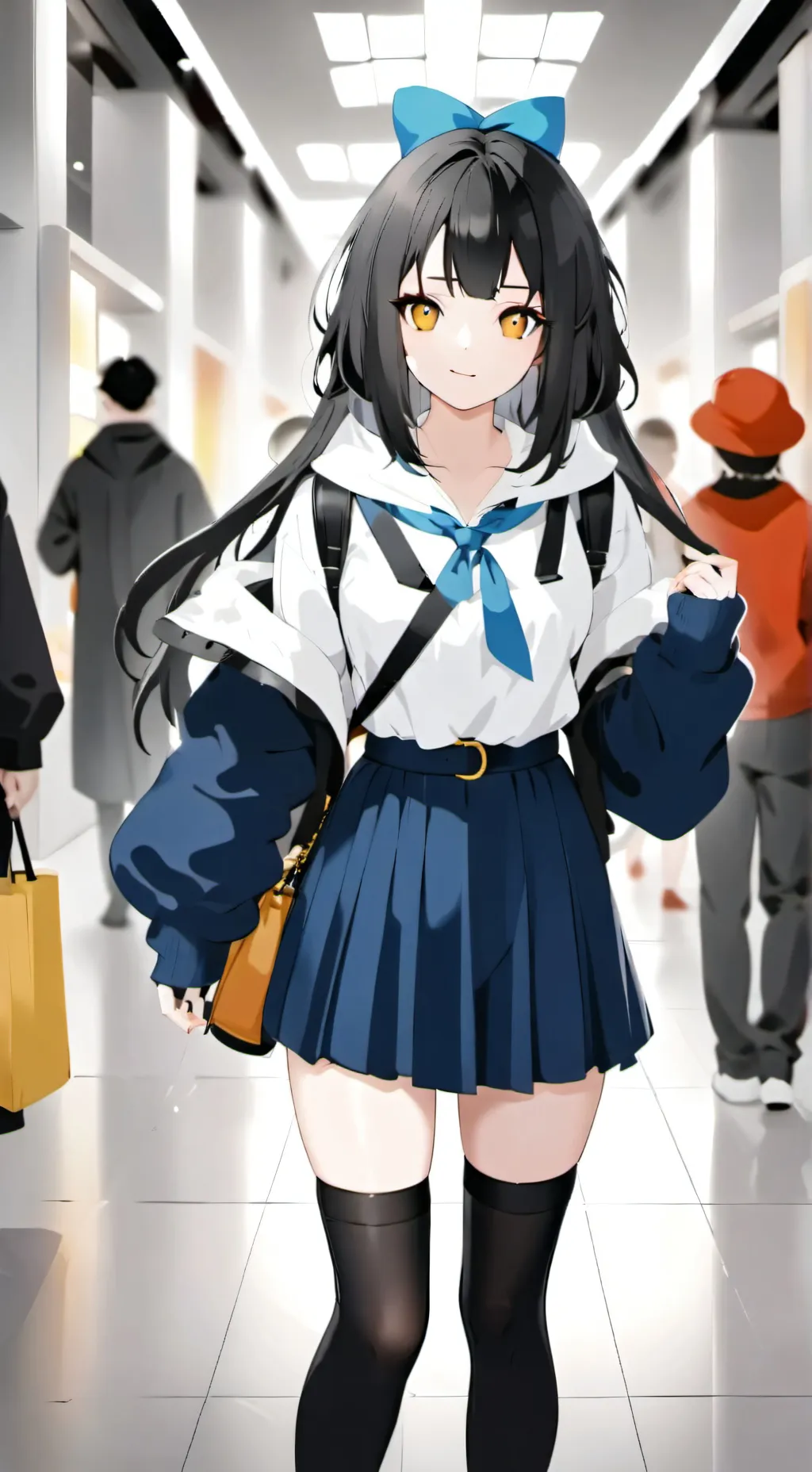 ai character: school girl background