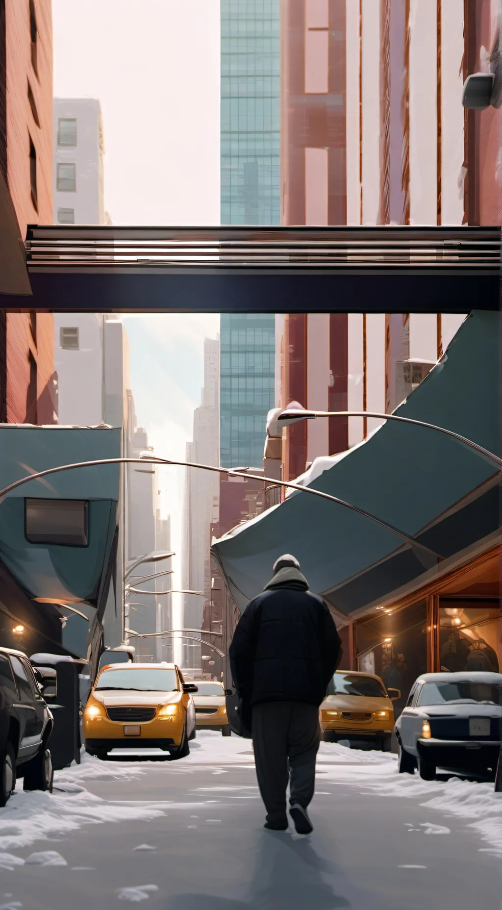 ai character: op Frozen in ice background