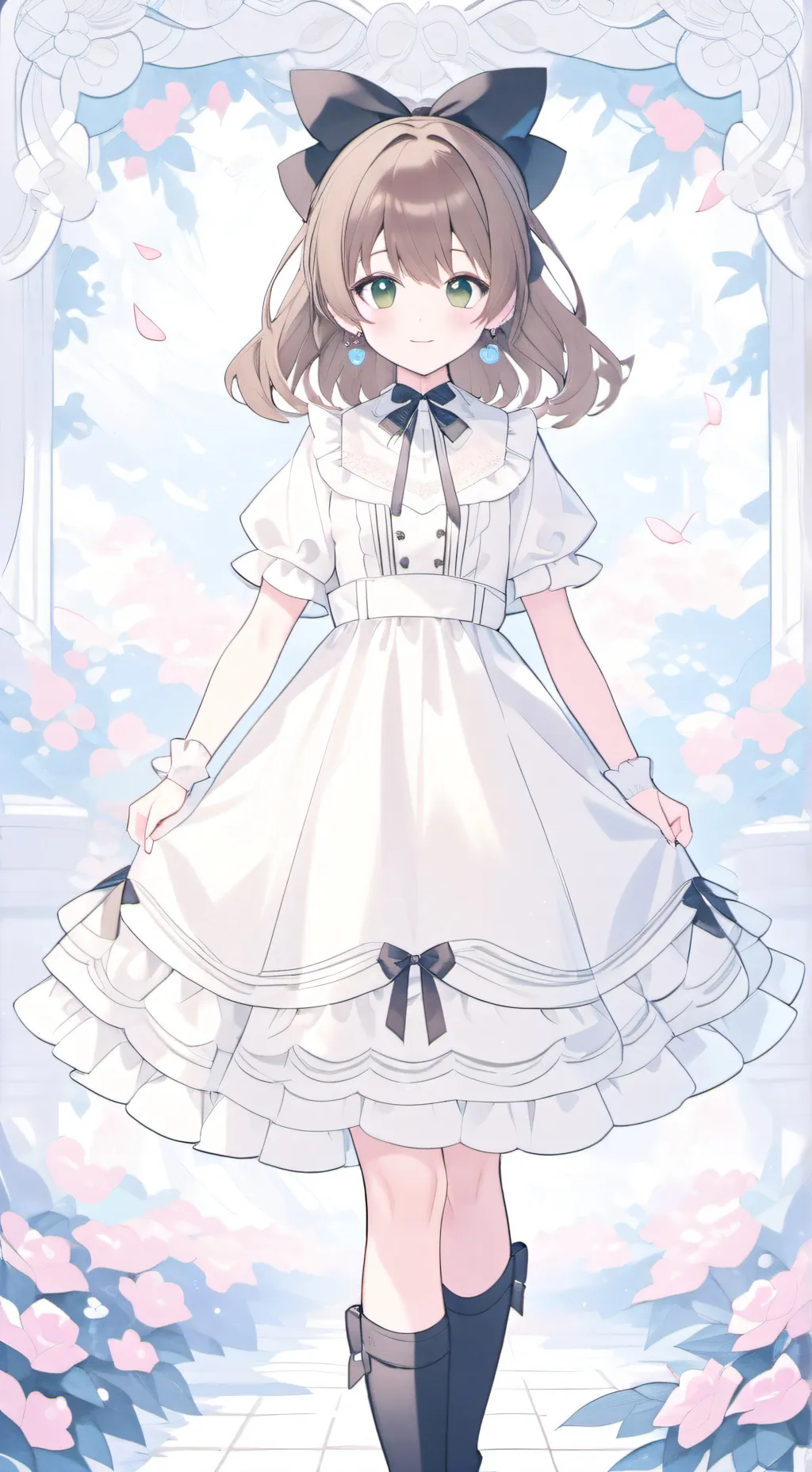 ai character: Nin horror background