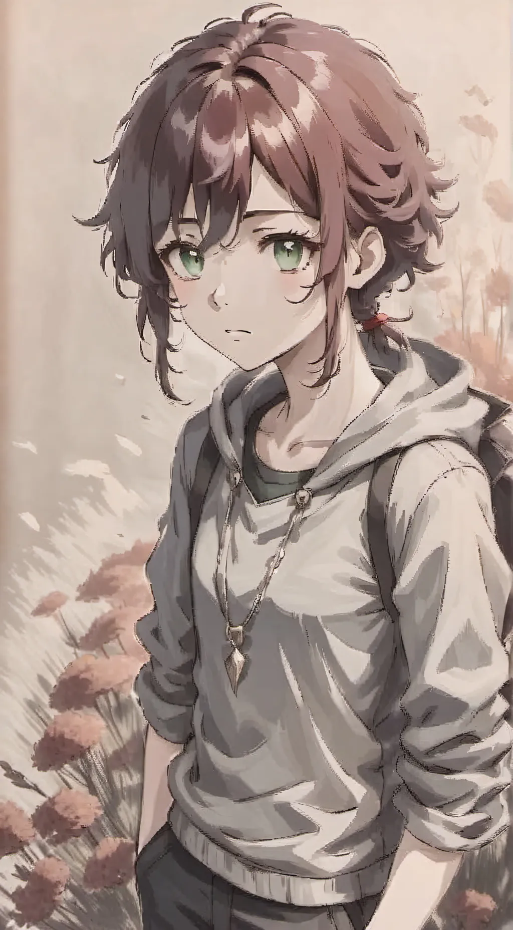 ai character: Sad Girl background