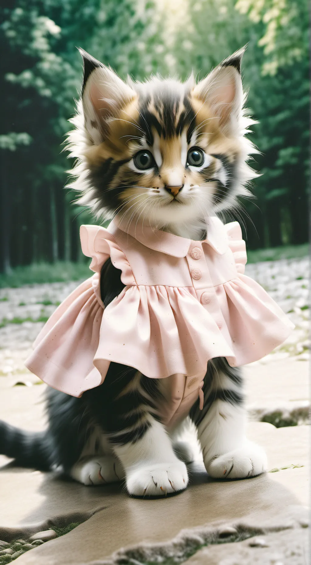 ai character: Spoilt baby kitten background