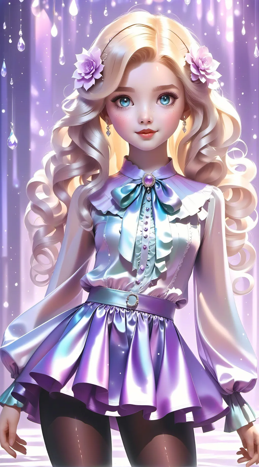 ai character: Flowergirl background