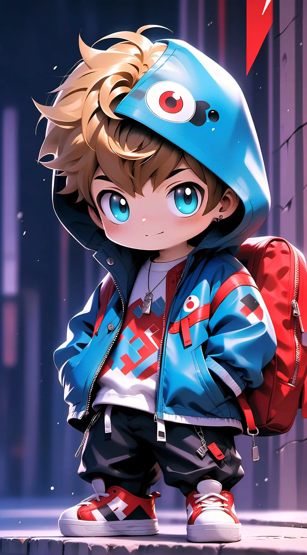 ai character: DB road trip!  background