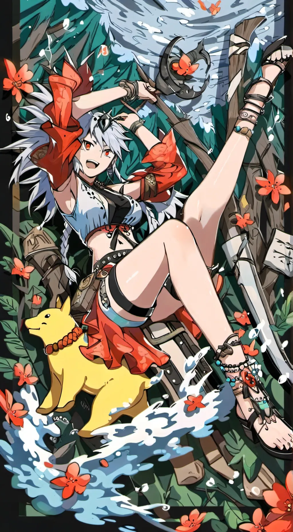 ai character: MHA Bakugo D!es background