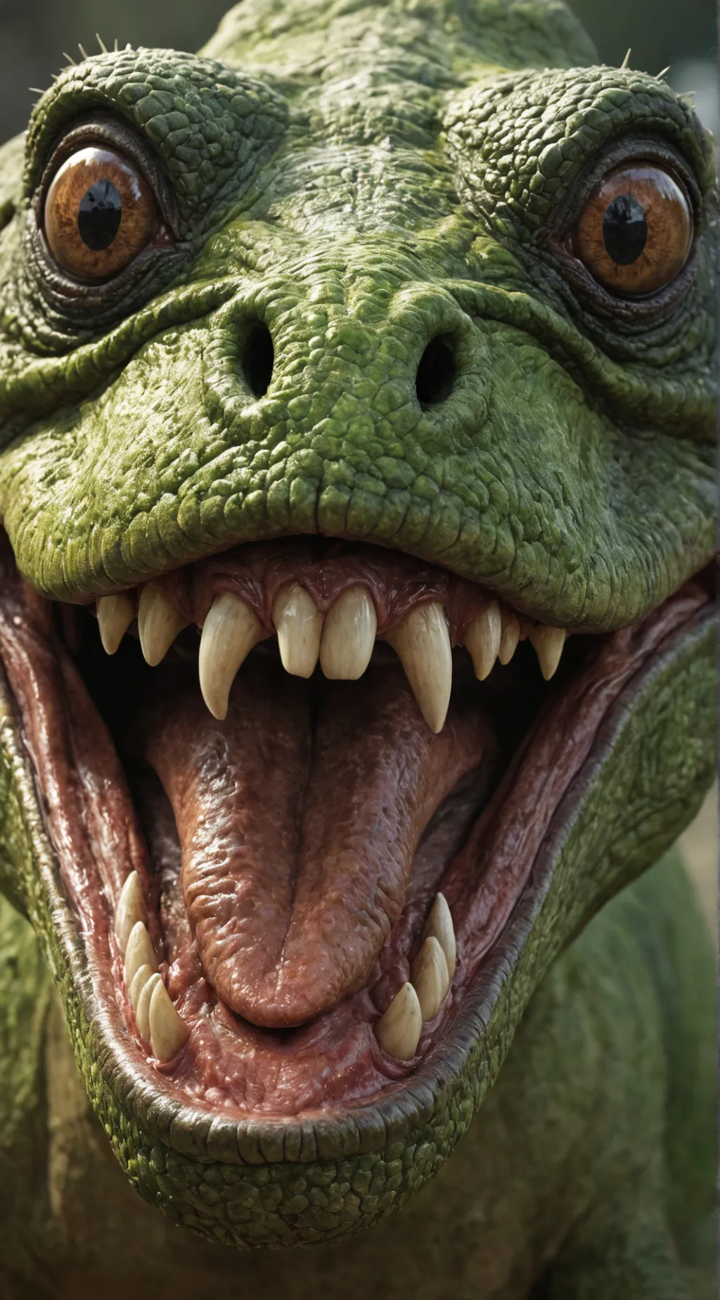 ai character: Ugly Dinosaur  background