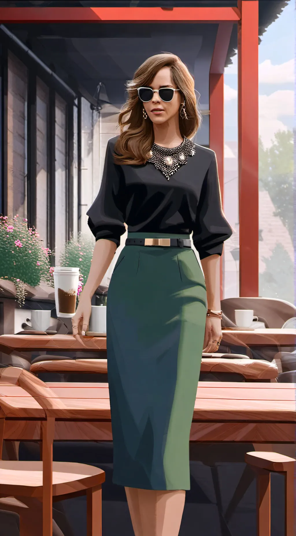 ai character: Beatriz background