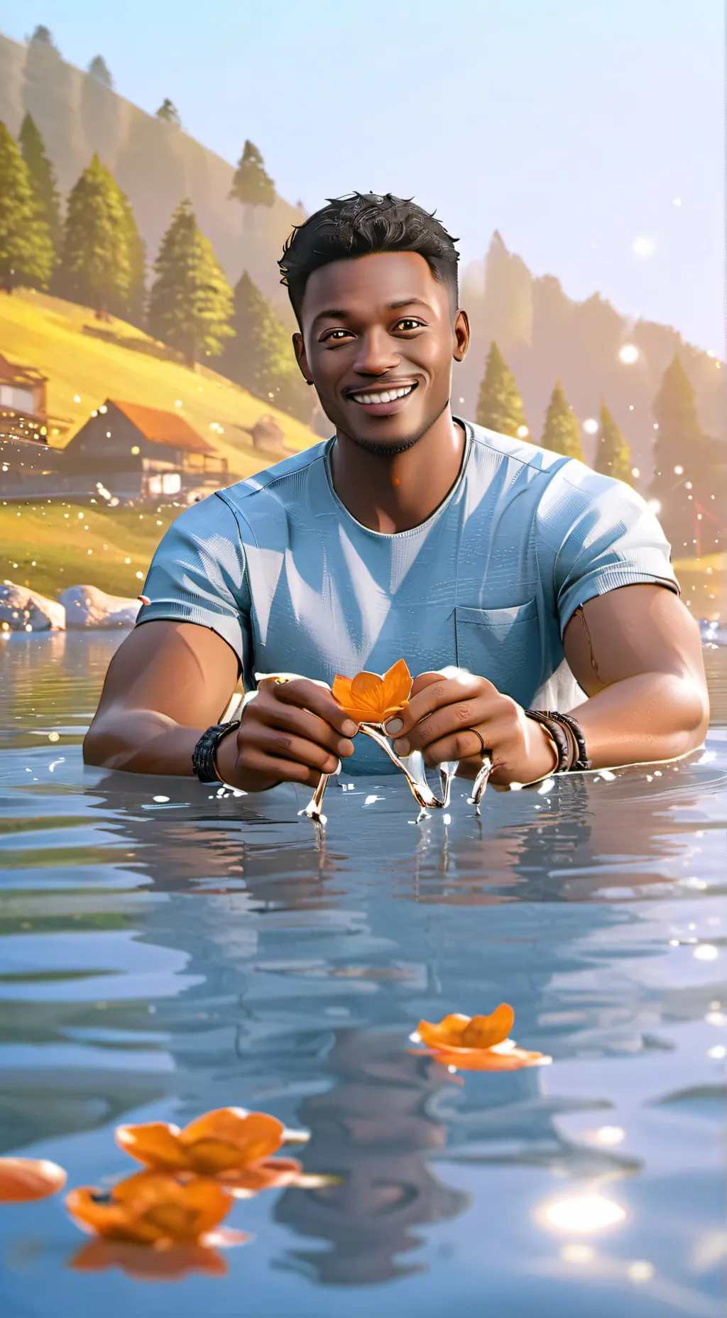 ai character: Lucas  background