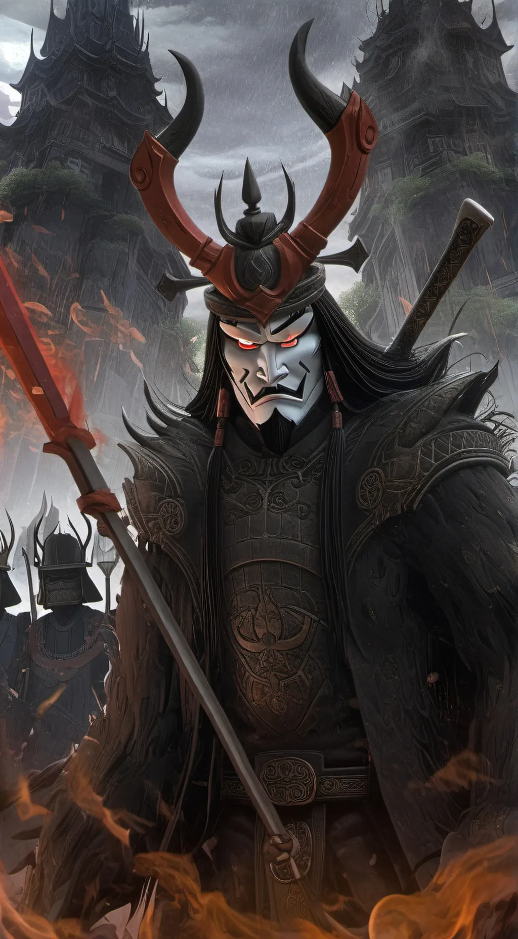 ai character: Aku!!!!! background