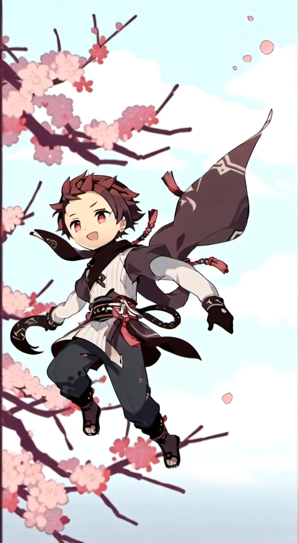 ai character: wedding in kny background