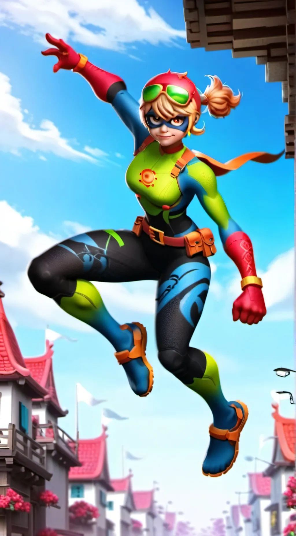 ai character: Ladybug  background