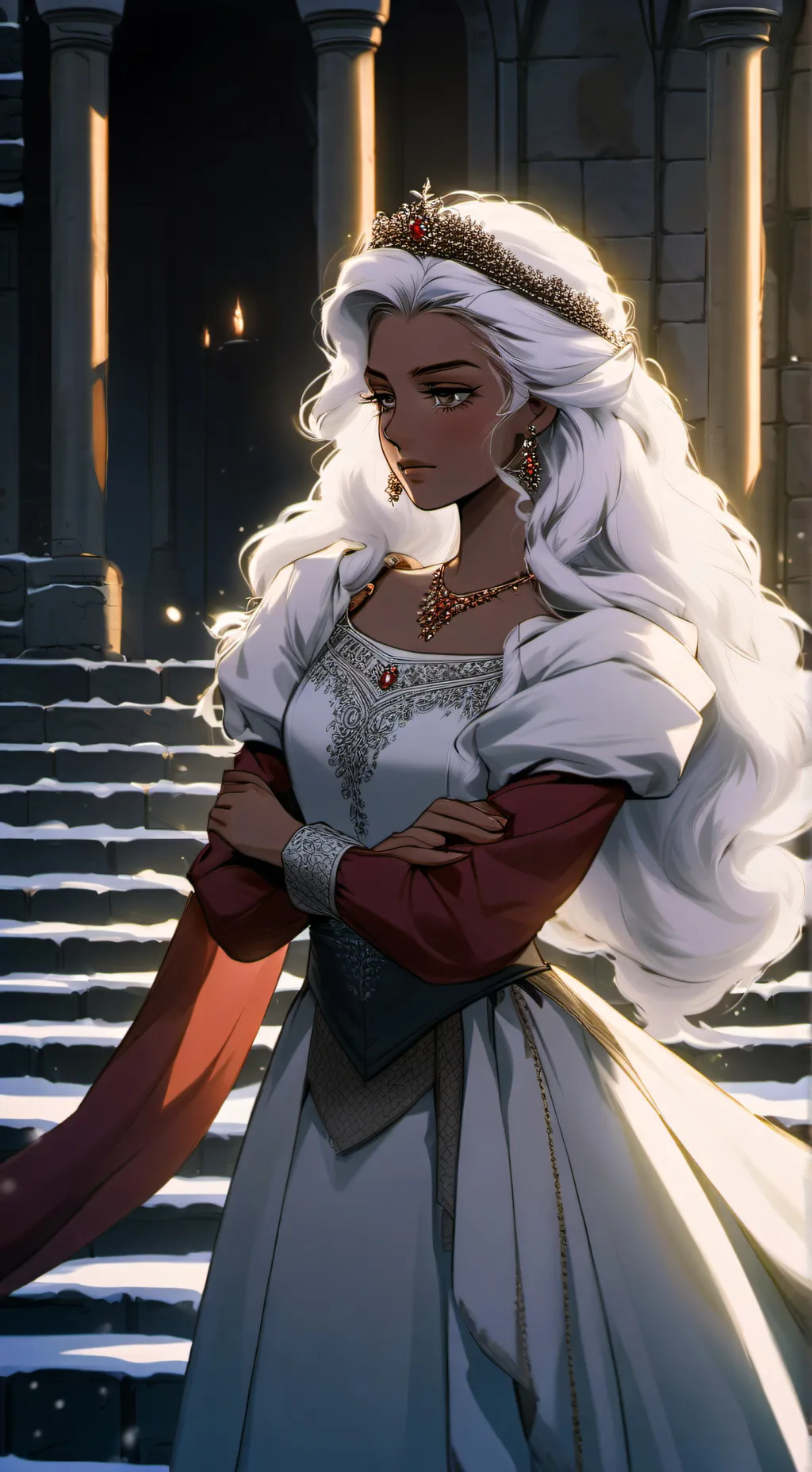 ai character: Snow Princess background