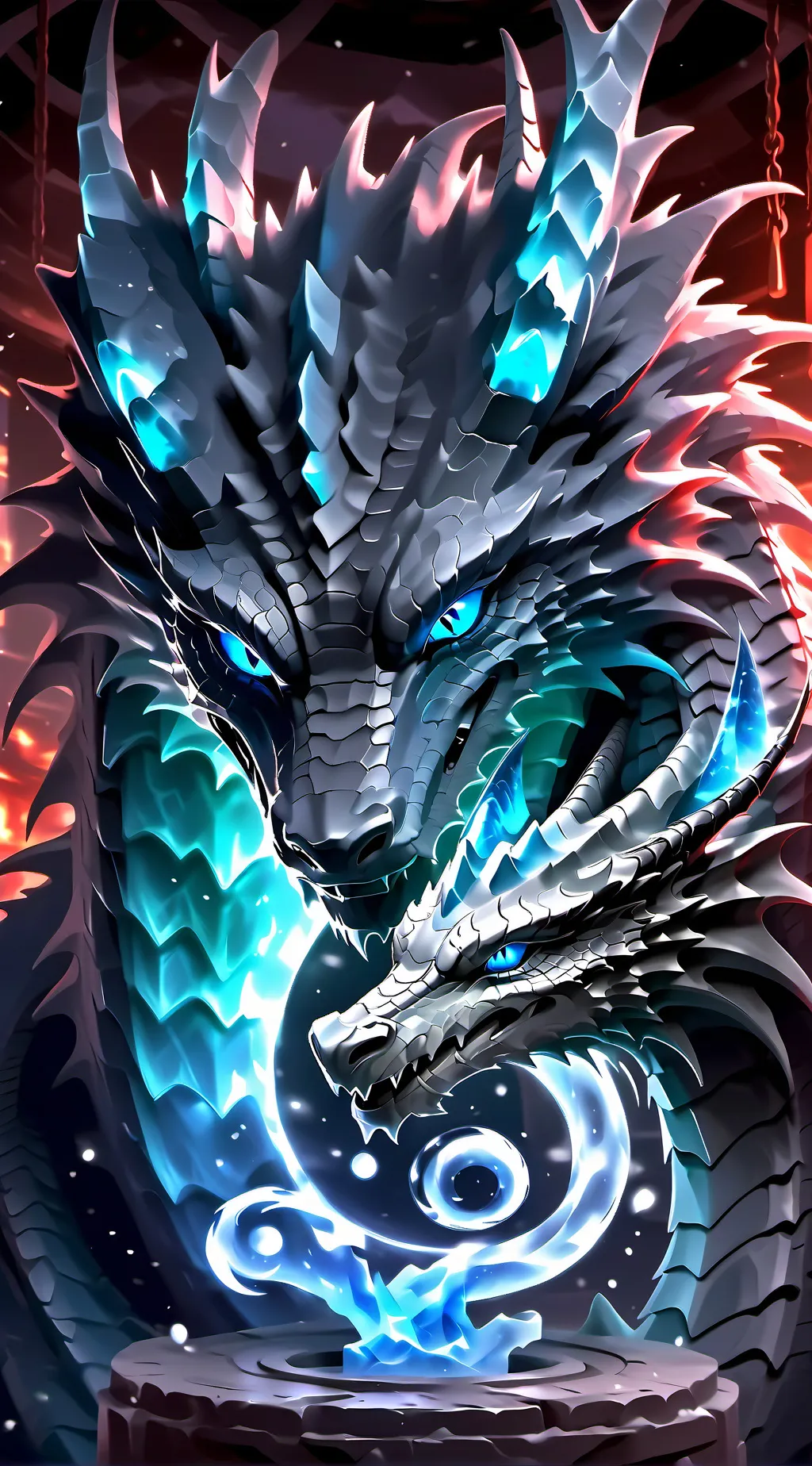 ai character: ice & Starfire  background