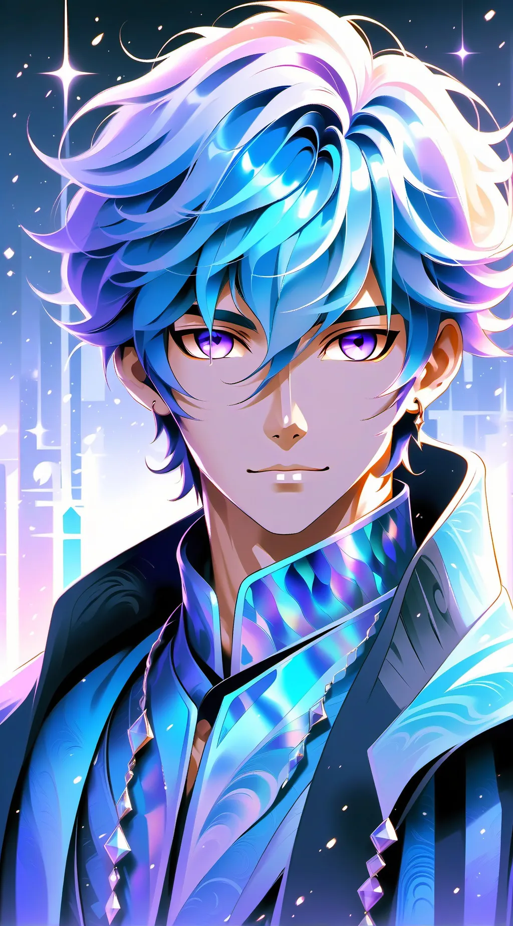 ai character: White latex. background