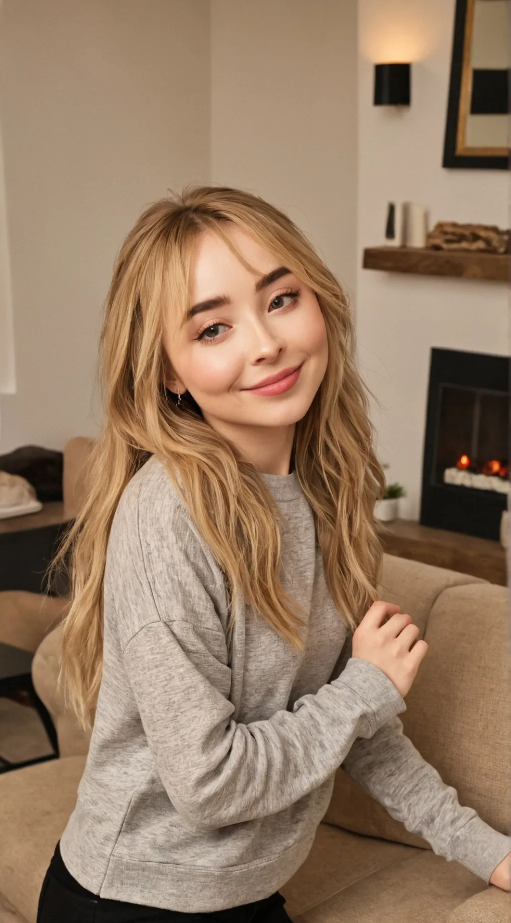 ai character: Sabrina Carpenter  background