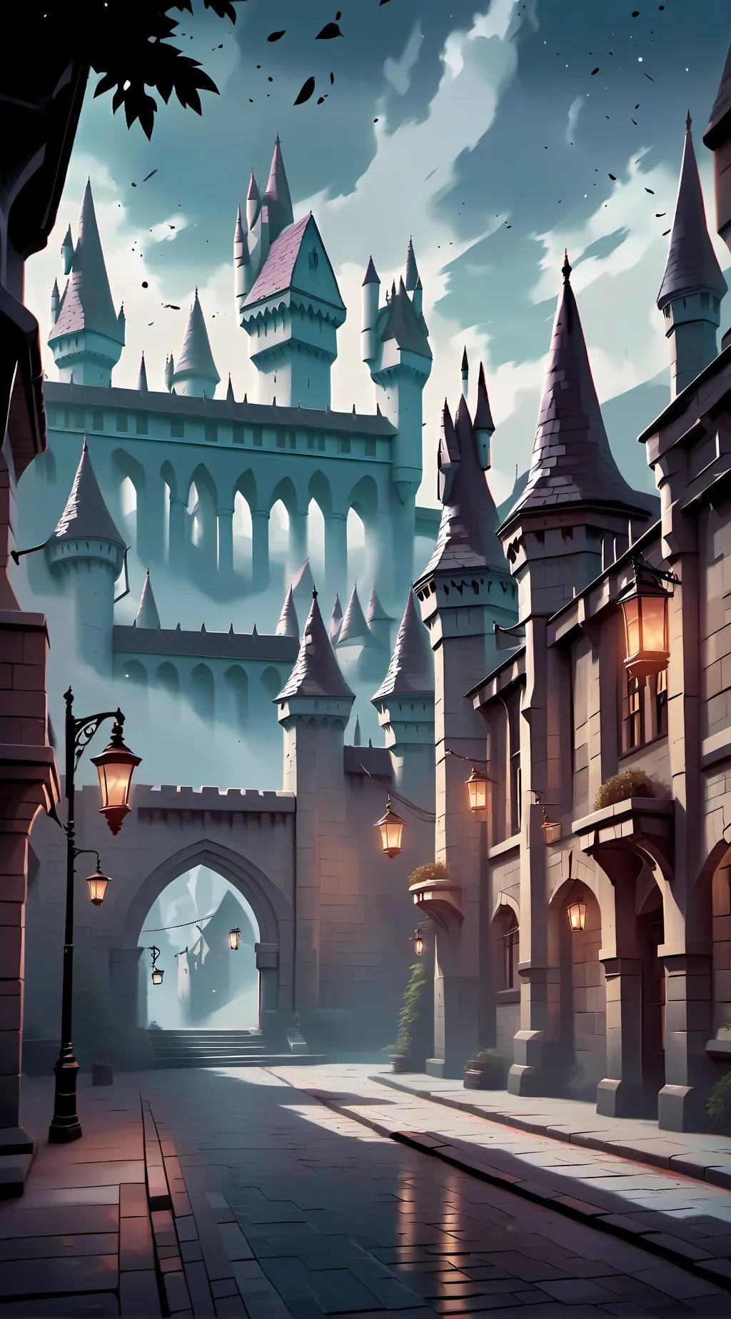 ai character: Hogwarts  background
