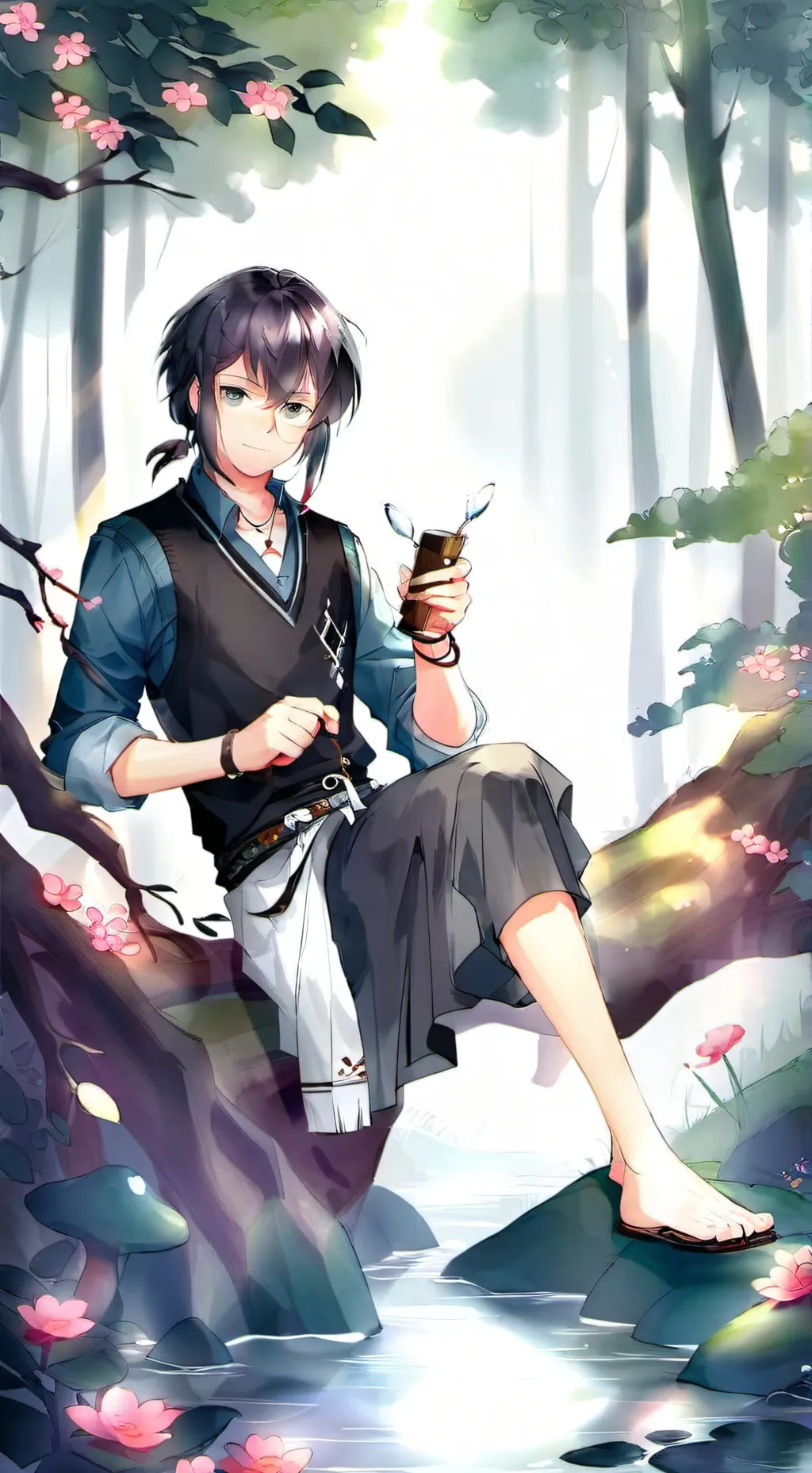 ai character: muichiro 🤨 background