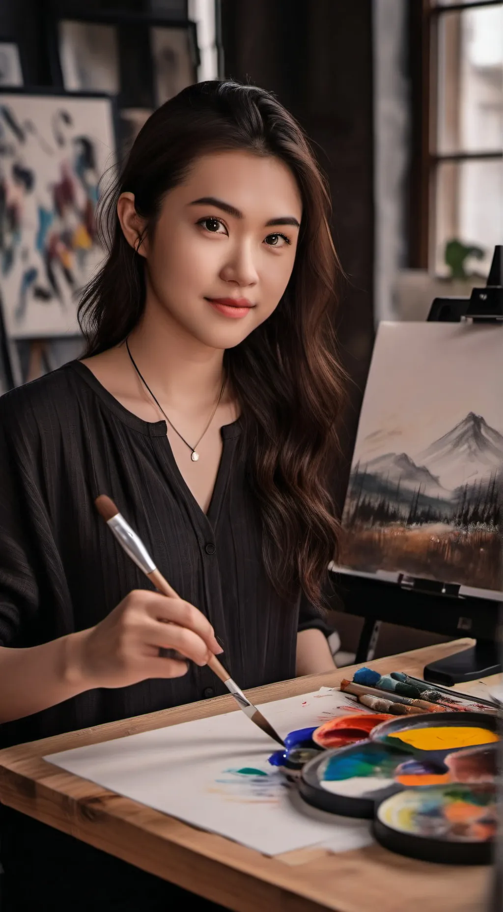 ai character: Artist Empire background