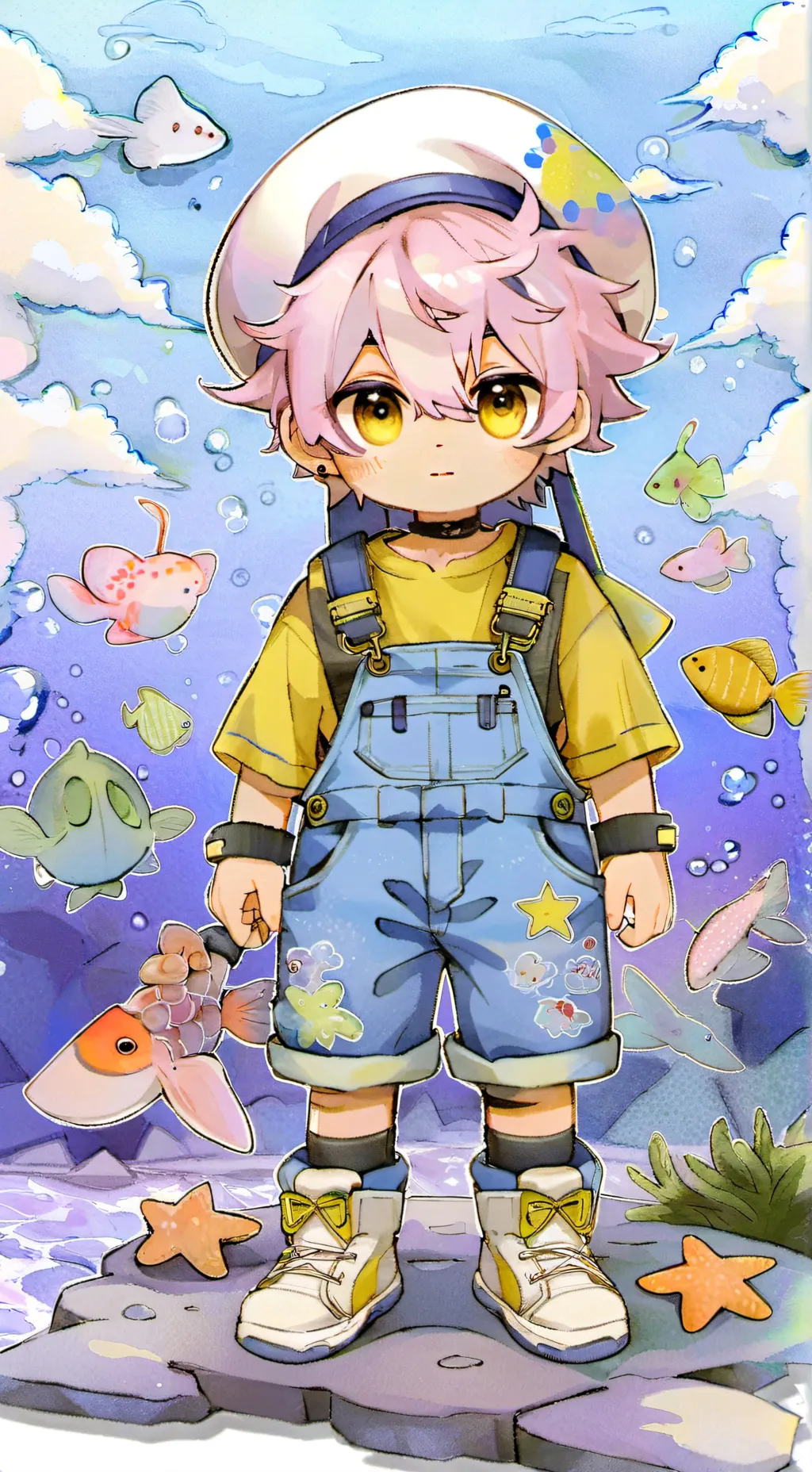 ai character: Fuzzy background