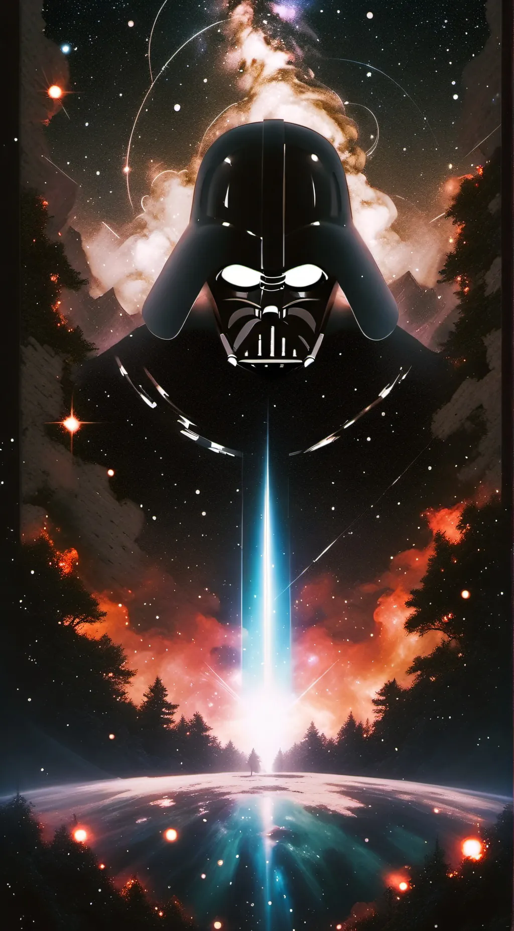 ai character:  Dark Vader ￼ background