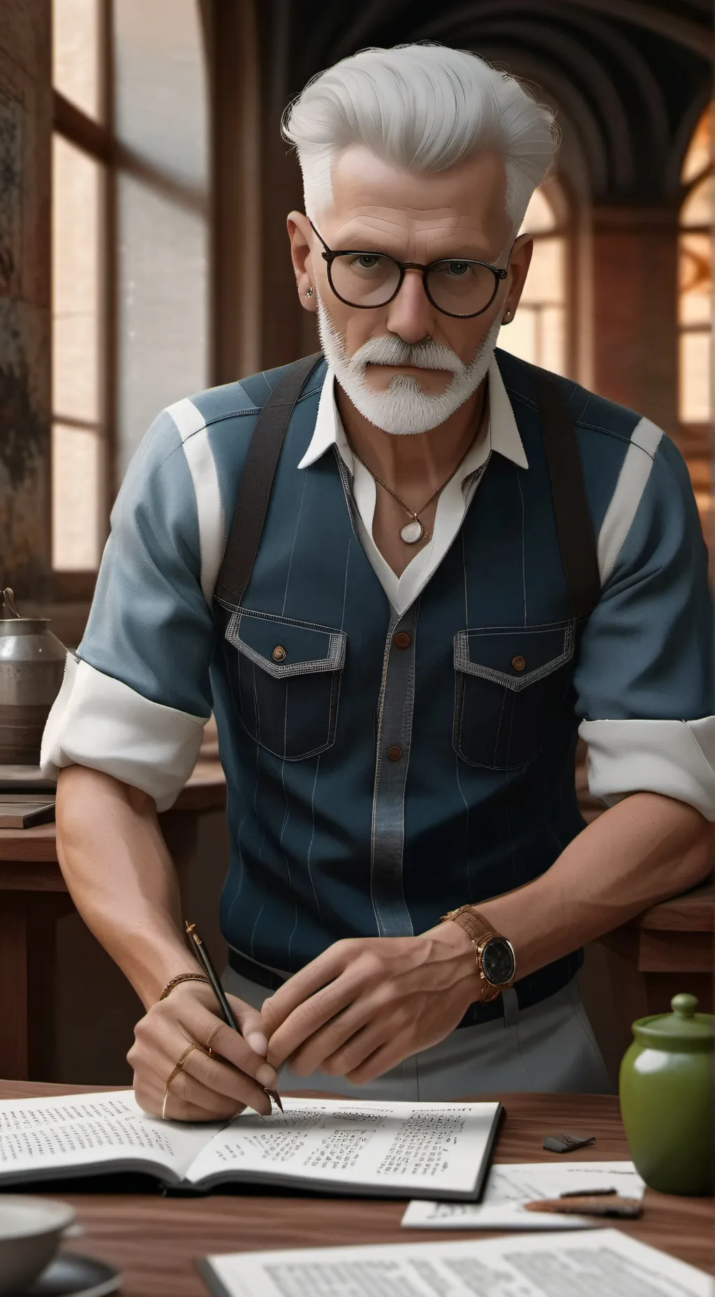 ai character: *ur grandpa:David* background