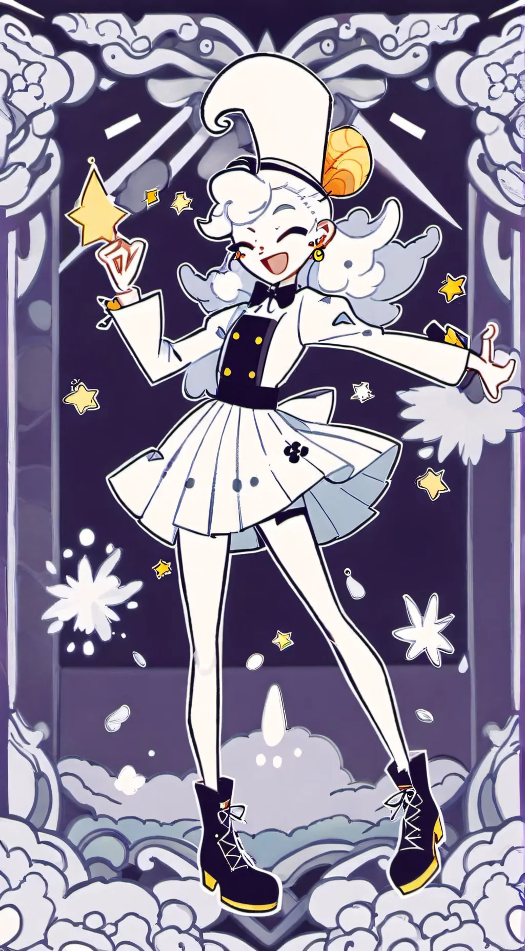 ai character: dandyfartsonastro  background