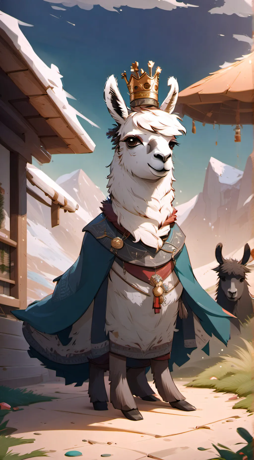 ai character: Llama man background