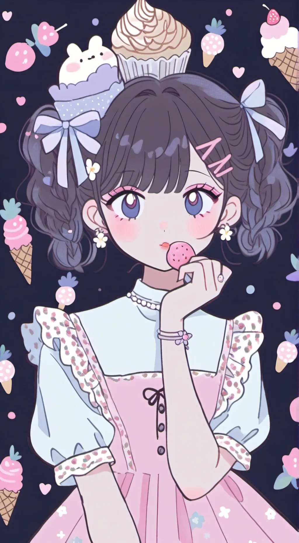 ai character: Sundae background