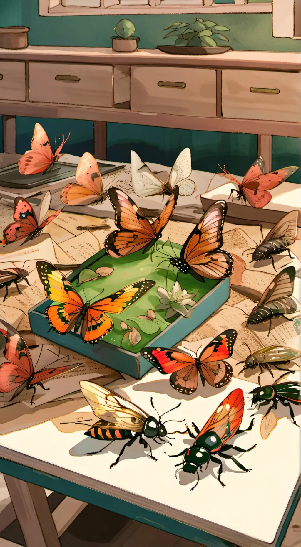 ai character: Bug school background