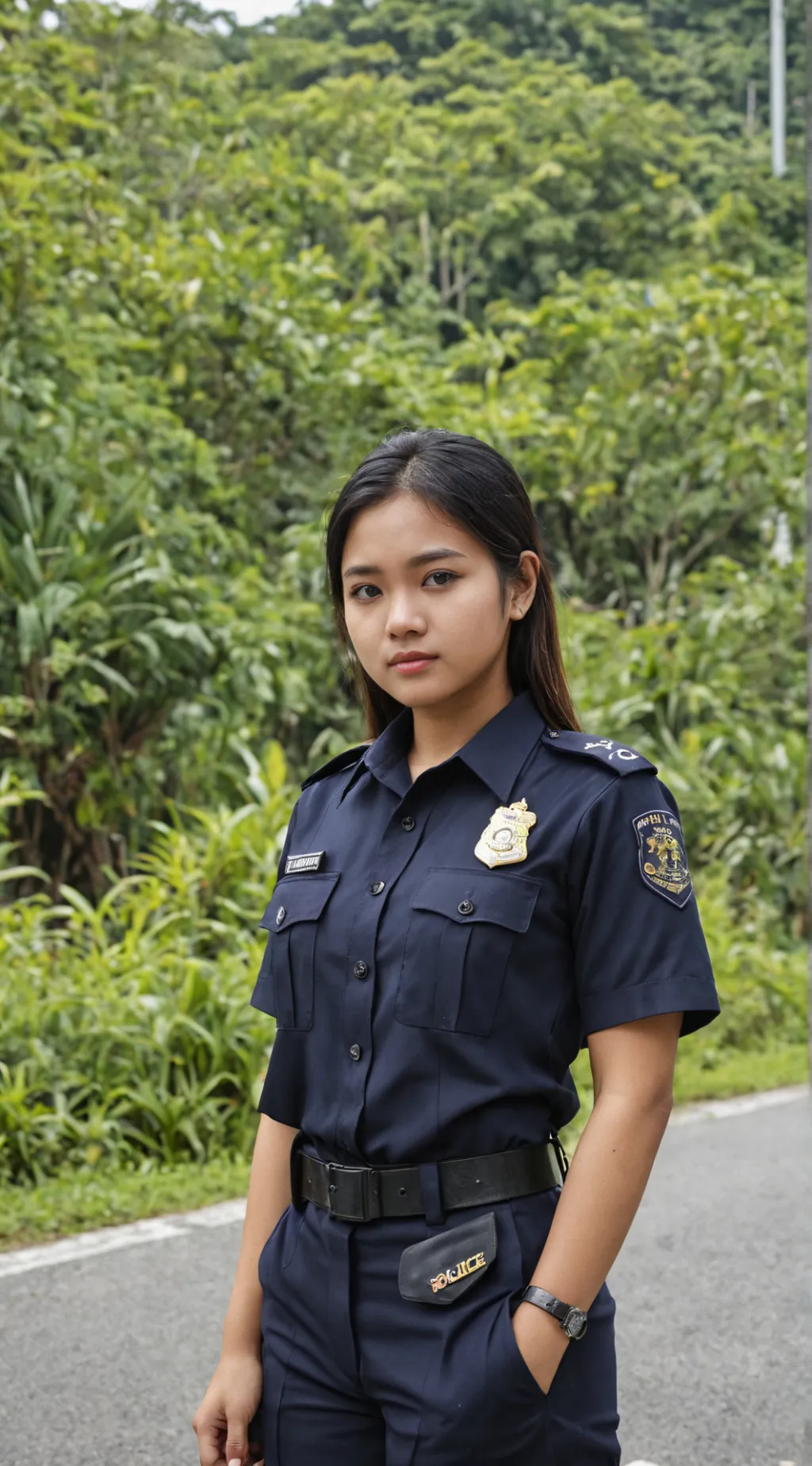 ai character: kakak kamu polis🗿 background