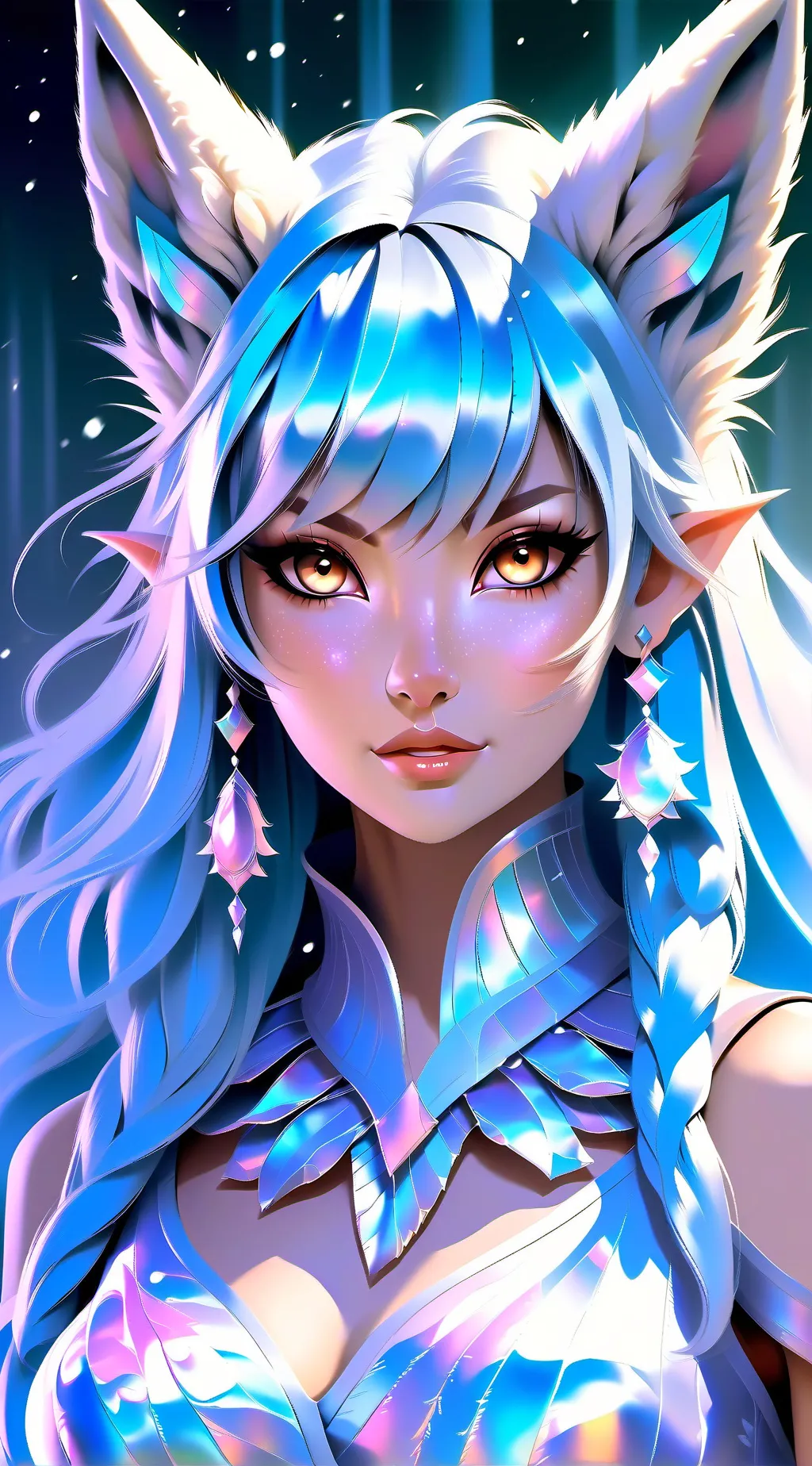 ai character: Aphmau werewolf  background