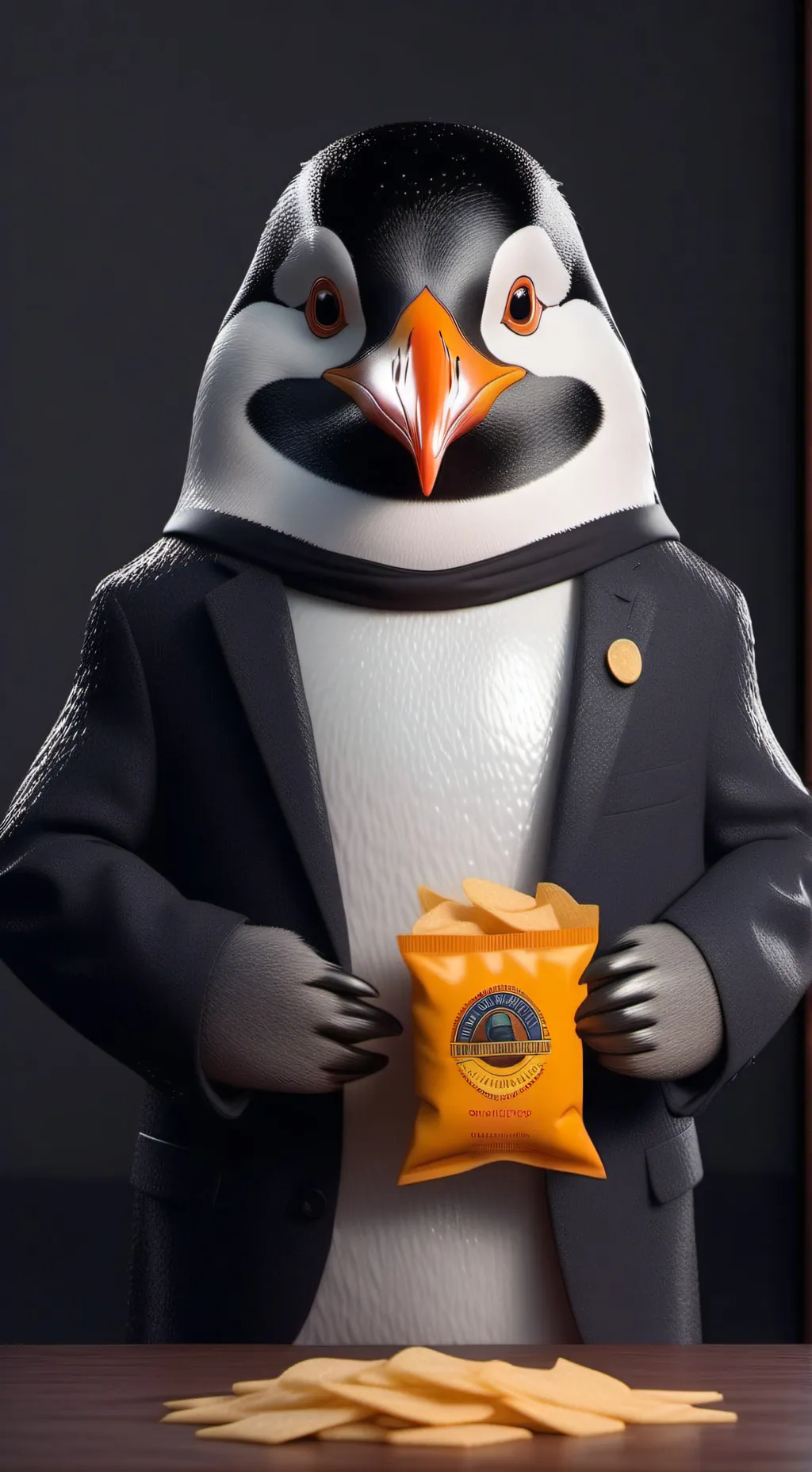 ai character: Penguin FBI background