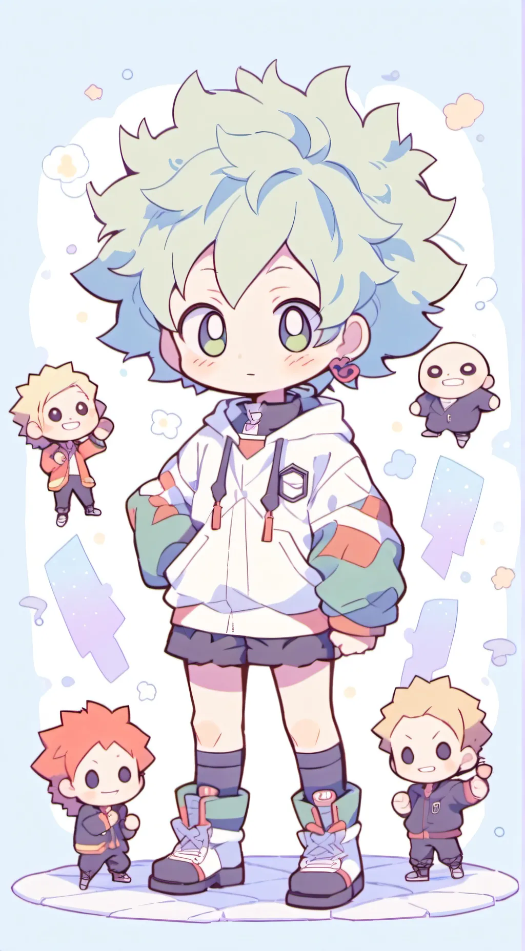ai character: c va la luz en mha background