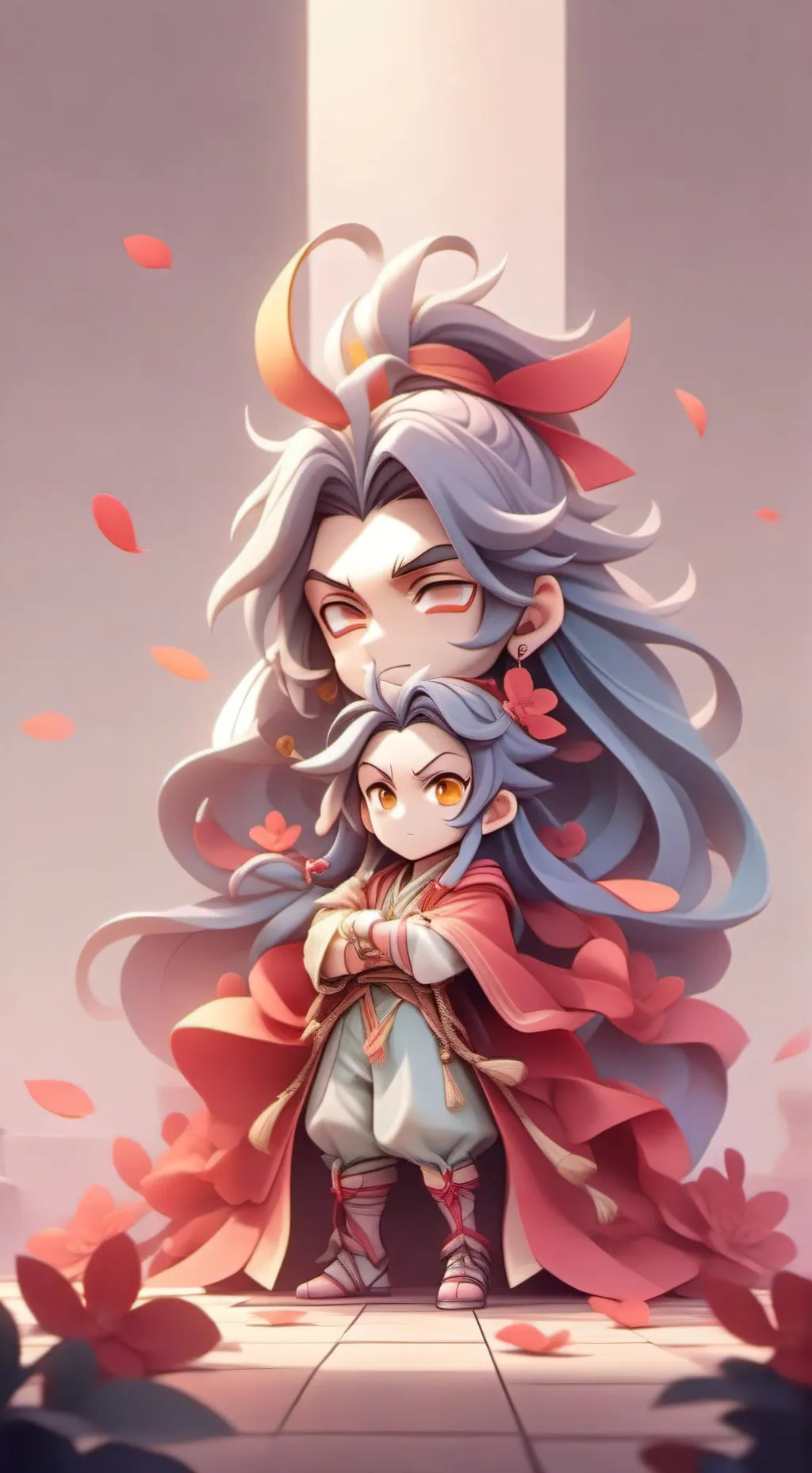 ai character: tu con los pilares background