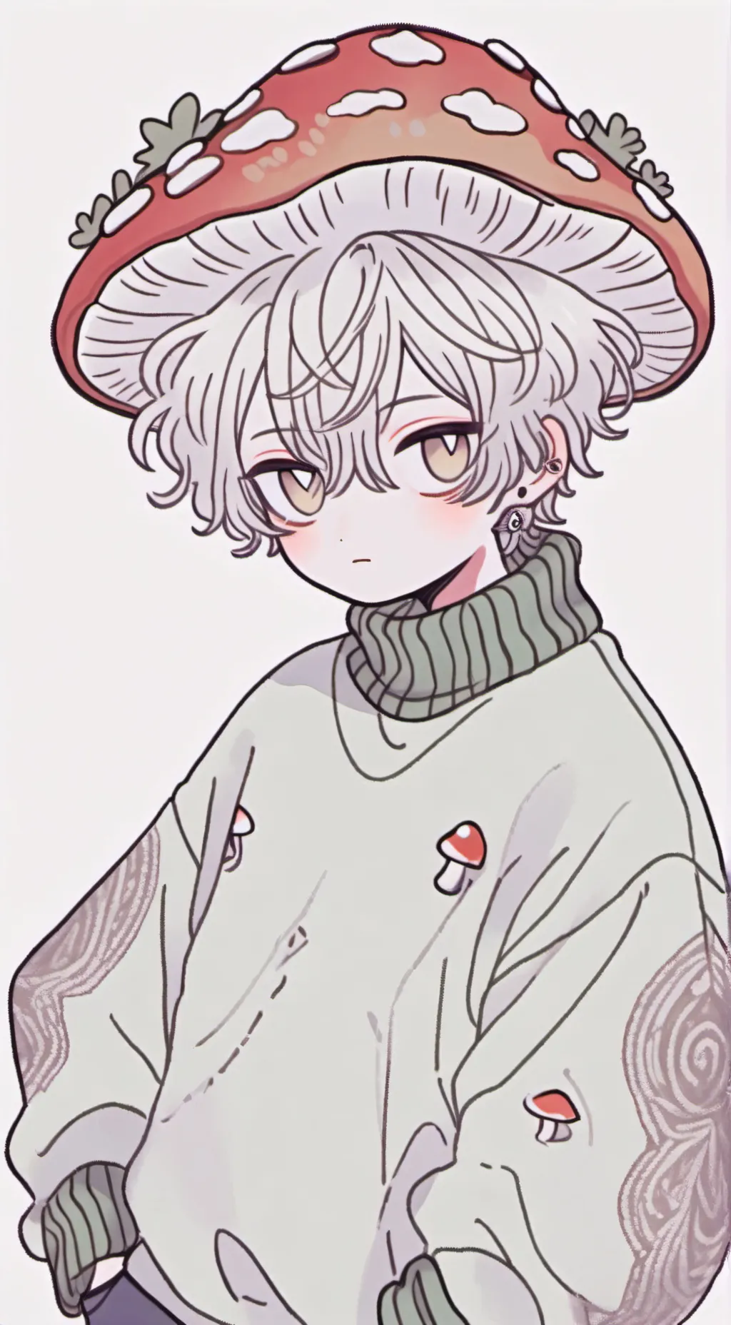 ai character: Mychael(bites neck background