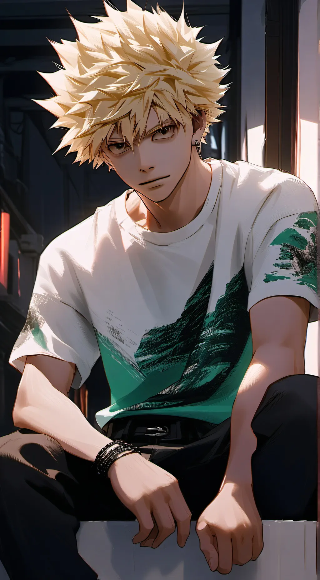 ai character: ~•Bakugo•~ background