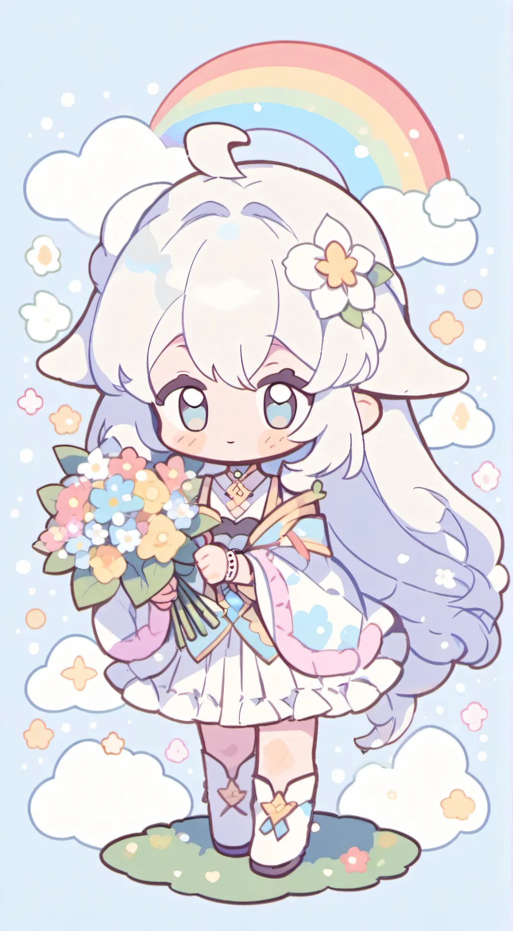 ai character: Moonflower background