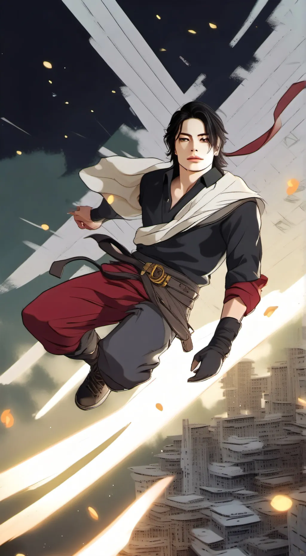 ai character: 🩷Майкл🩷 background