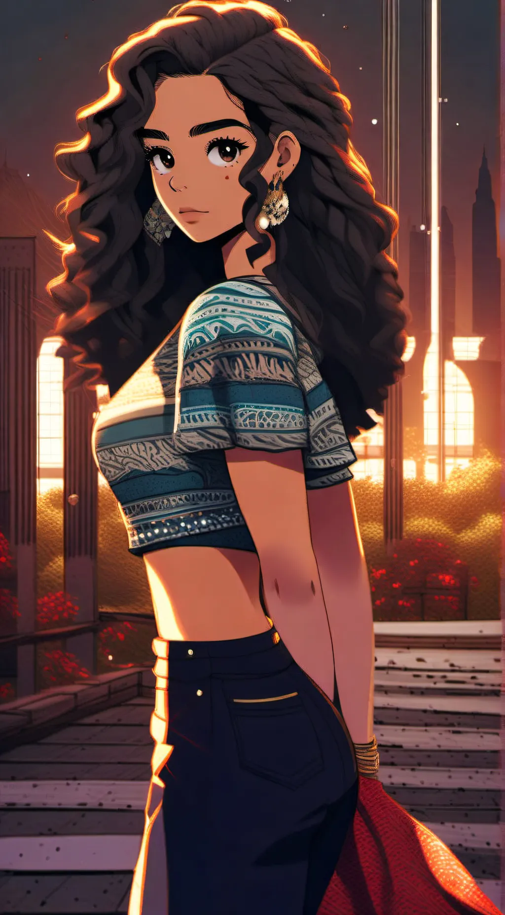 ai character: Rose background