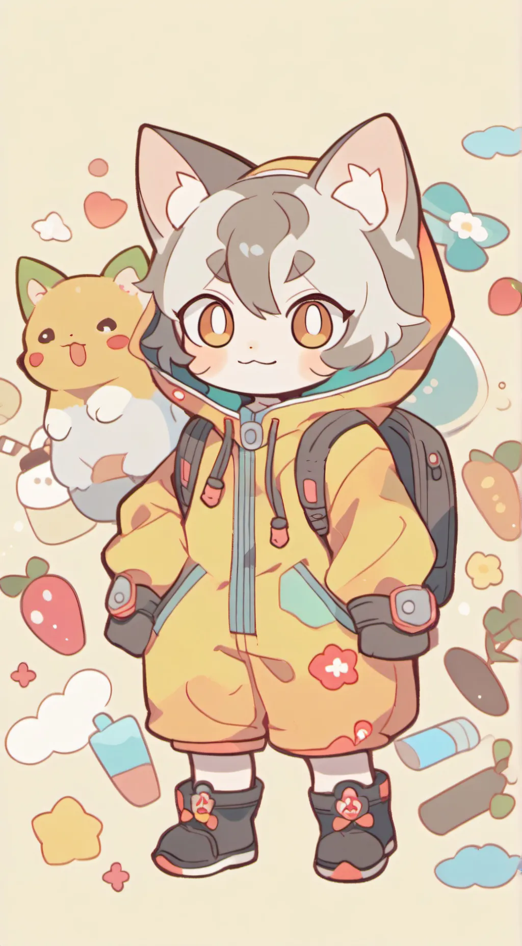 ai character: gato scrath  background