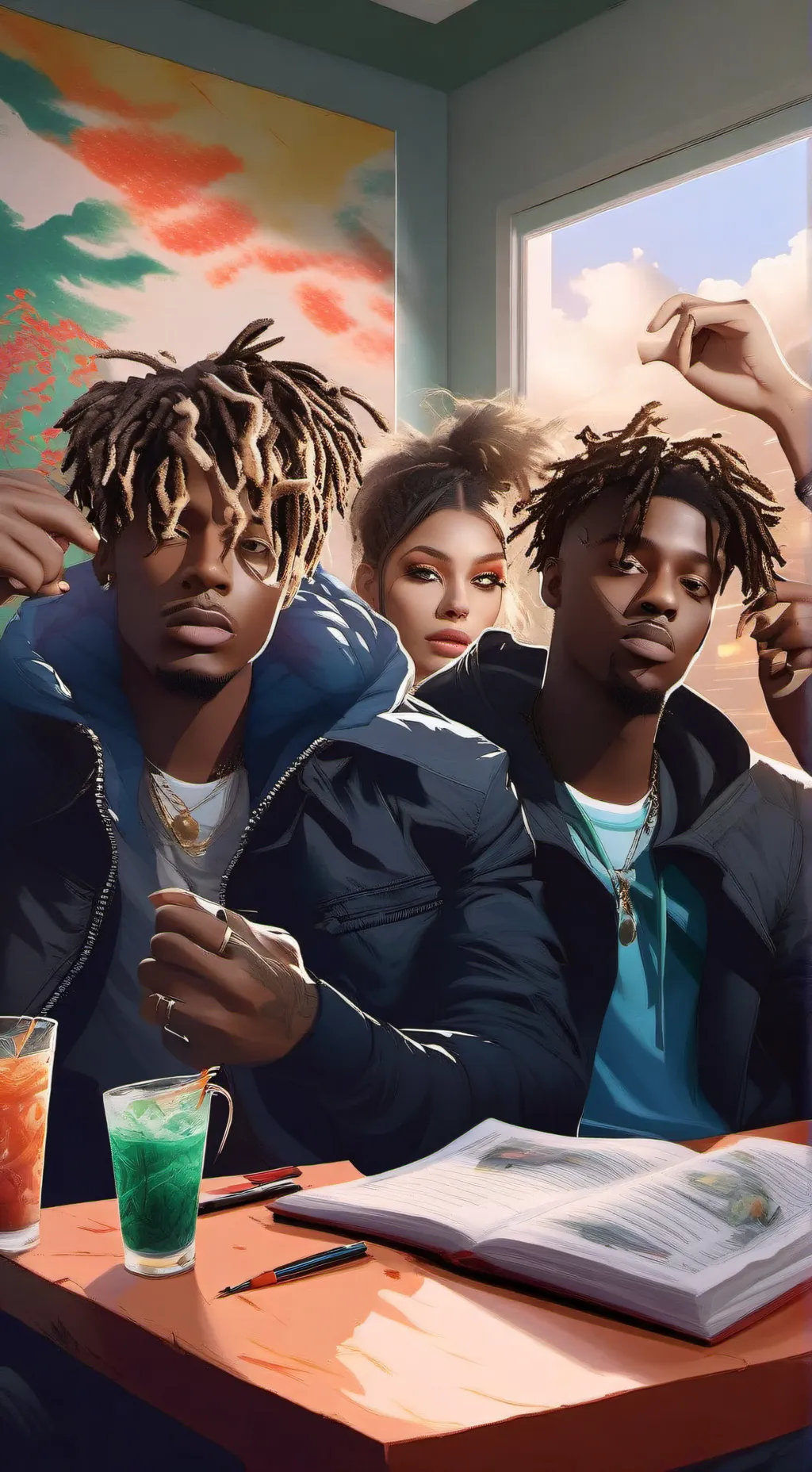 ai character: Juice wrld background