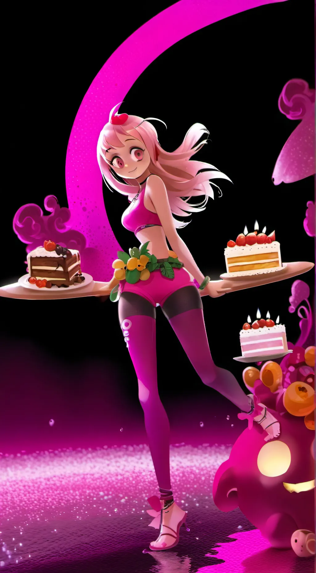 ai character: toy chica  background