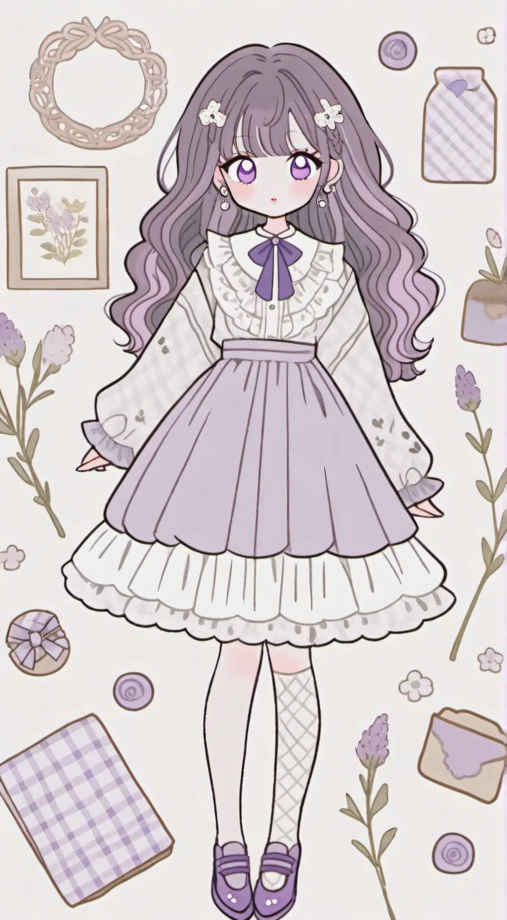 ai character: violet background