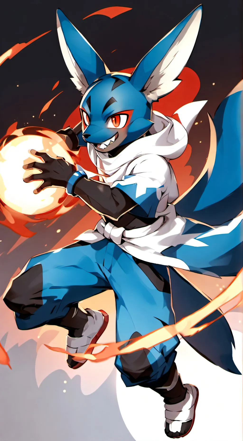 ai character: Lucario  background