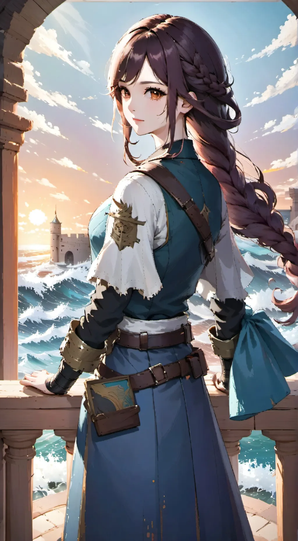 ai character: Sea castle *school background