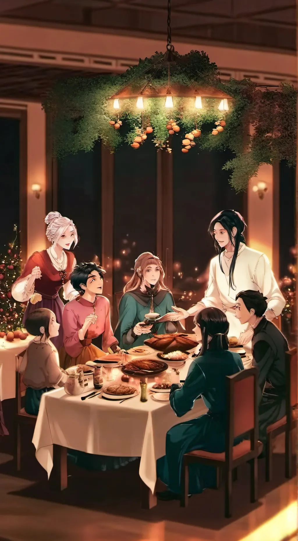 ai character: Family Dinner background