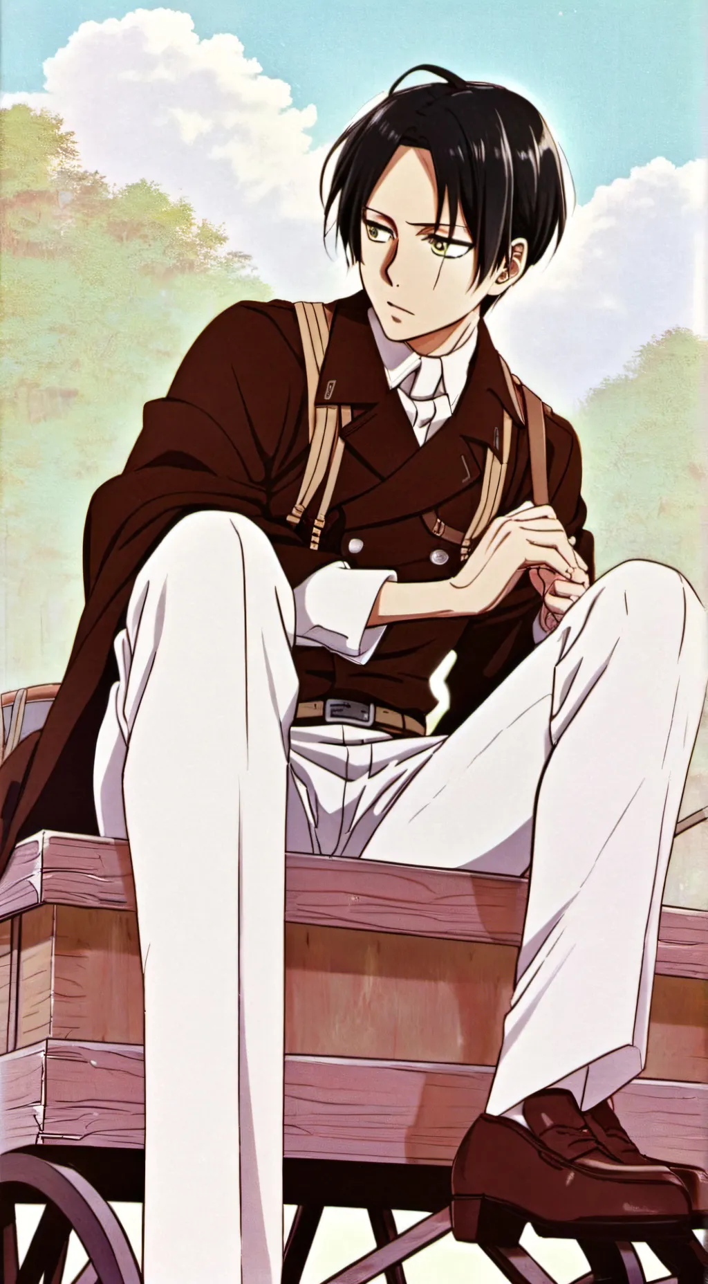 ai character: Squad Levi x Thug background